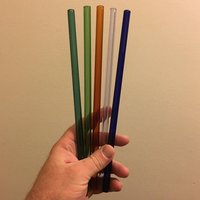 Glass drinking straw (single)