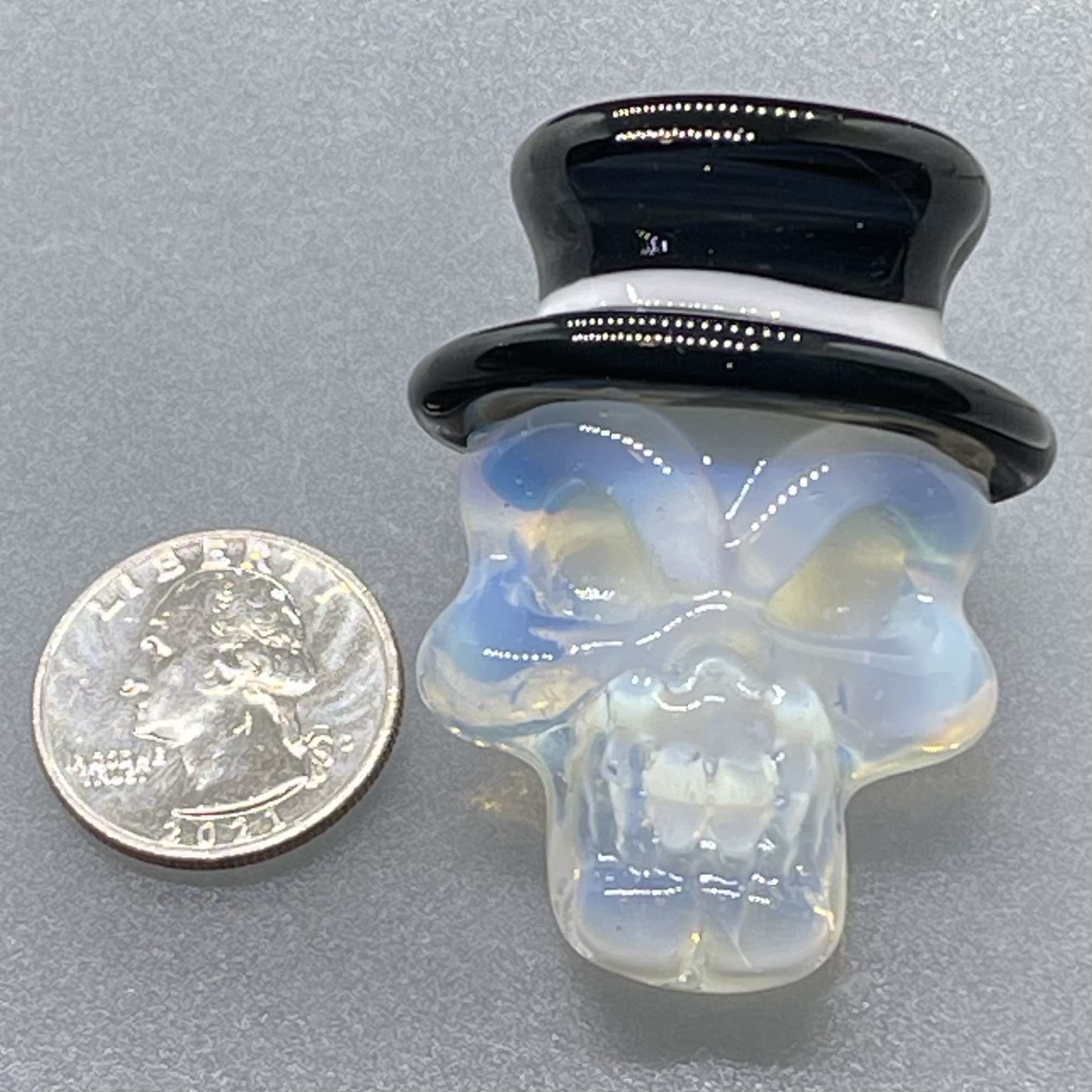 Ghost Skull pendant with Top Hat 