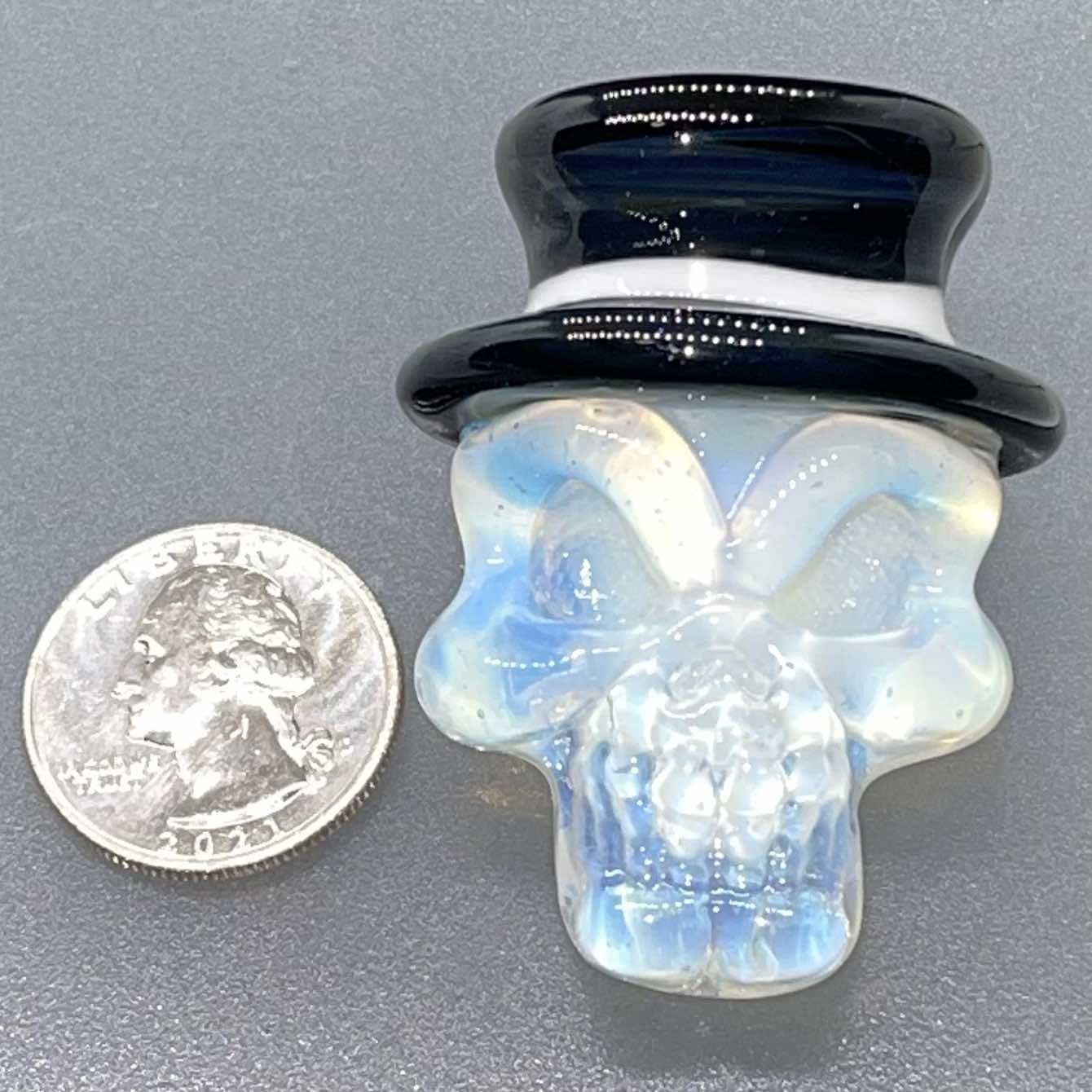 Ghost Skull pendant with Top Hat 