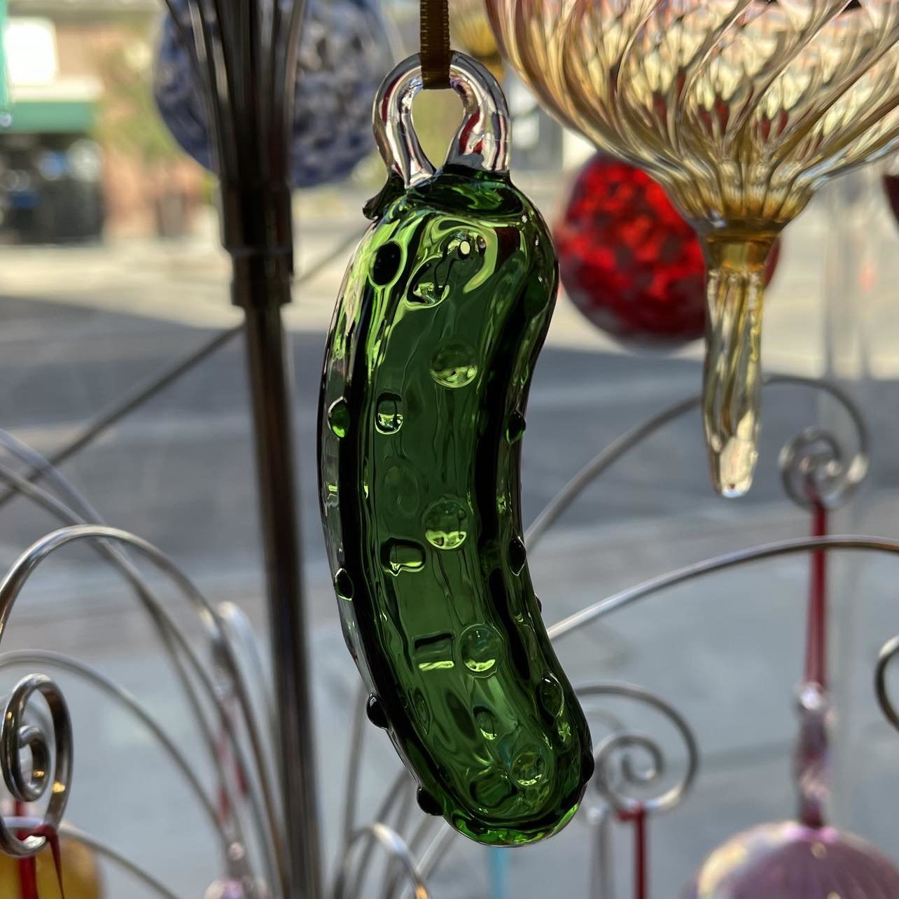 Glass Christmas Pickle Ornament