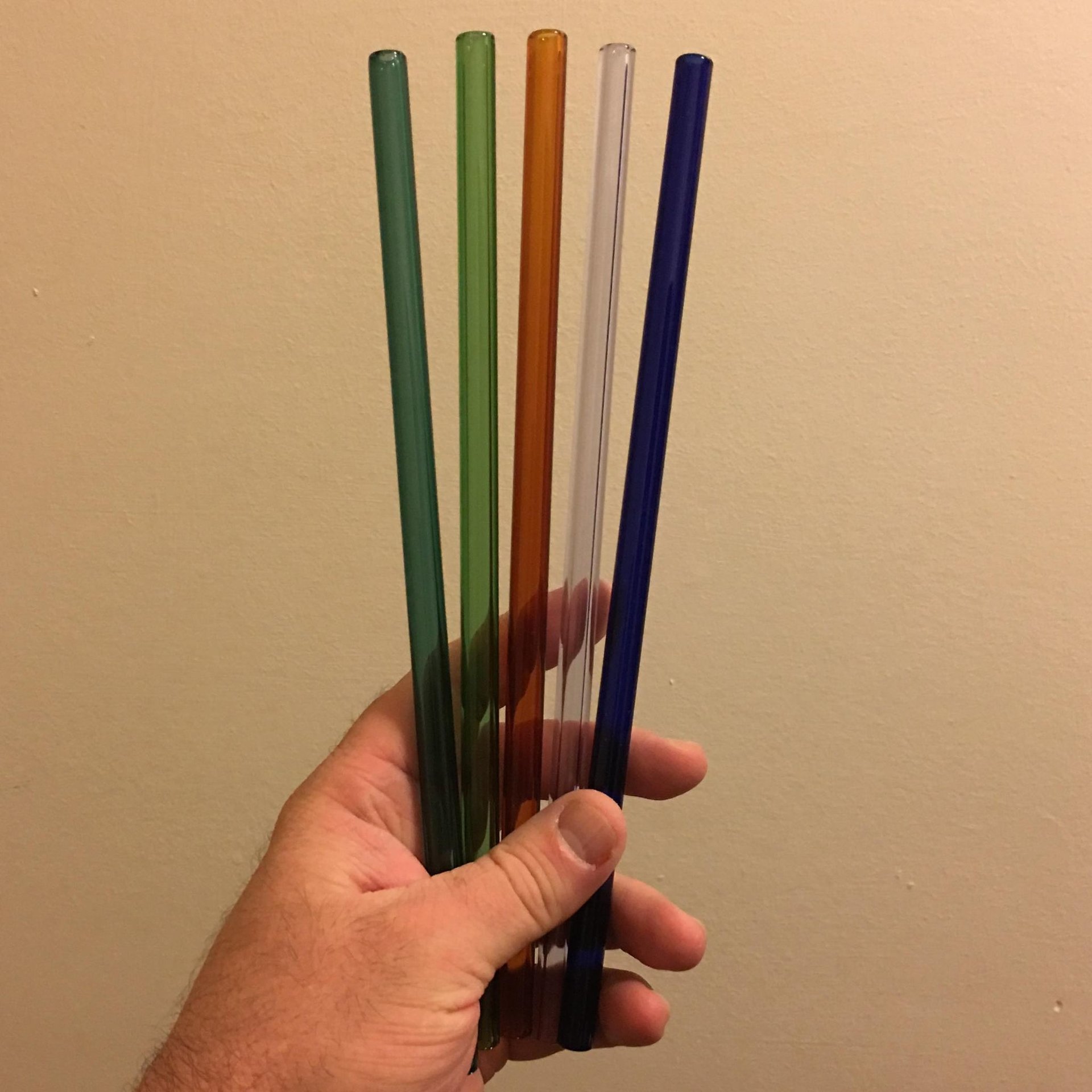 Glass drinking straw (Set of 3)