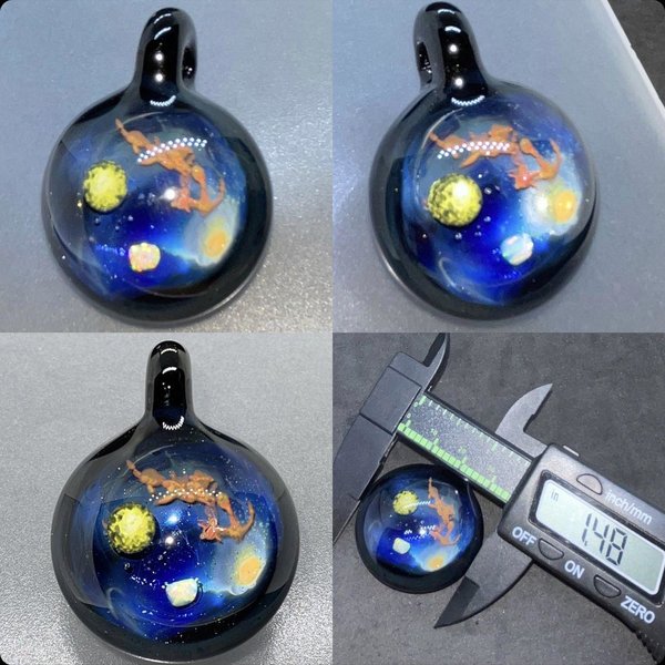 Galaxy Pendant with Silver & Copper