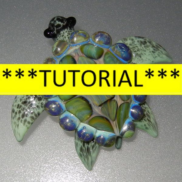 Sea Turtle TUTORIAL - How to make a Boro Sea Turtle Pendant Lampwork glass